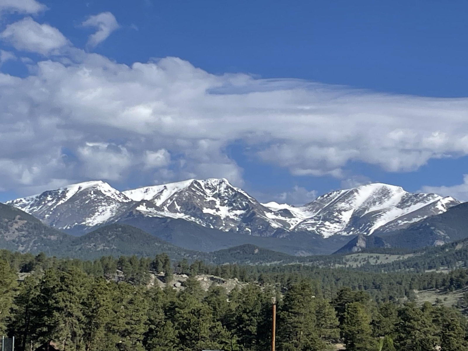 The Rocky Mountains from Bible Point at the YMCA.
